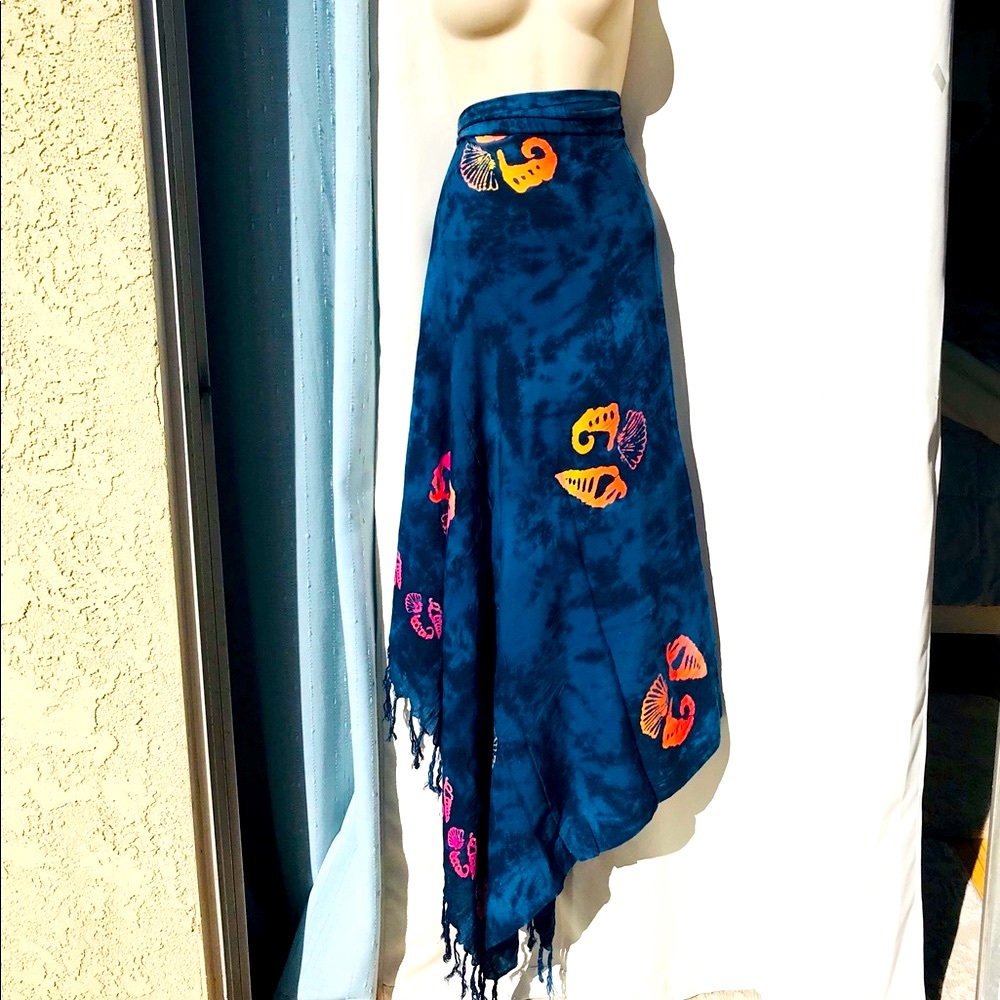 Long sarong women’s swimsuit wrap cover up 100% rayon